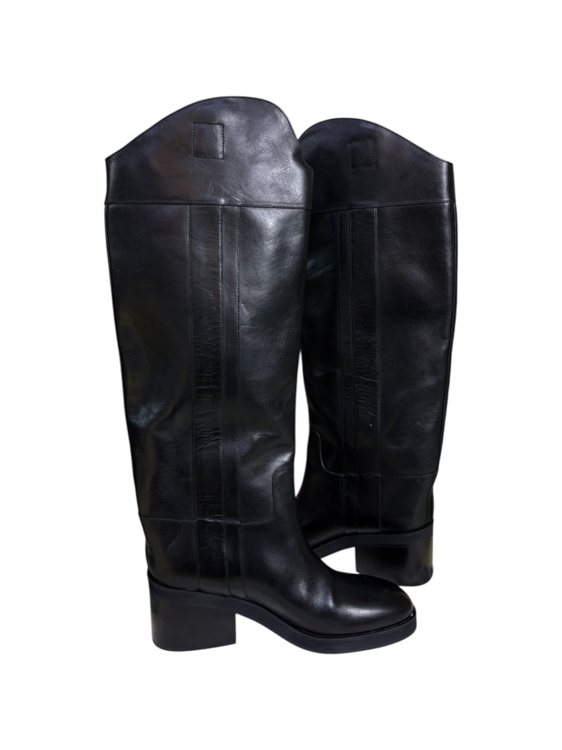 Jimmy Choo Knee High Leather Boots - Size 42