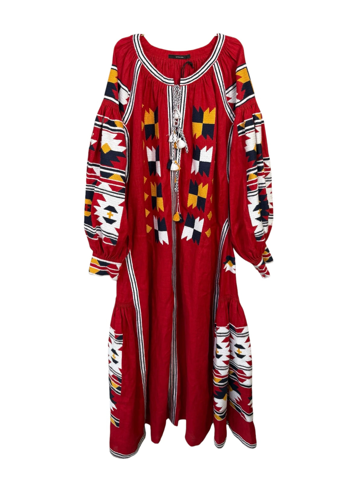 Vita Kin Linen Midi Dress - One Size