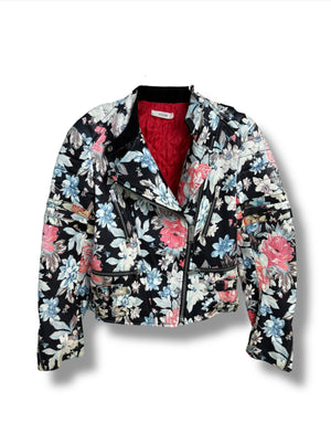 2012 Céline Floral Printed Leather Jacket - Size 38 - Never Worn