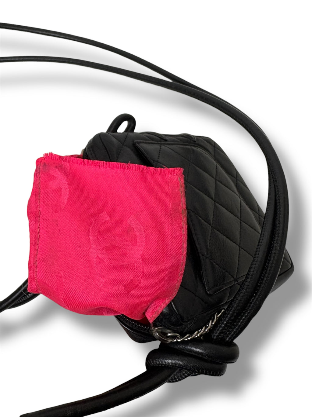 2005 Vintage Chanel Lambskin Cambon Small Crossbody Bag