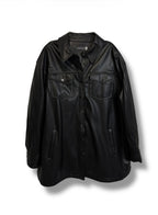Mint Velvet Faux Leather Shirt - Size 18 - Excellent Condition