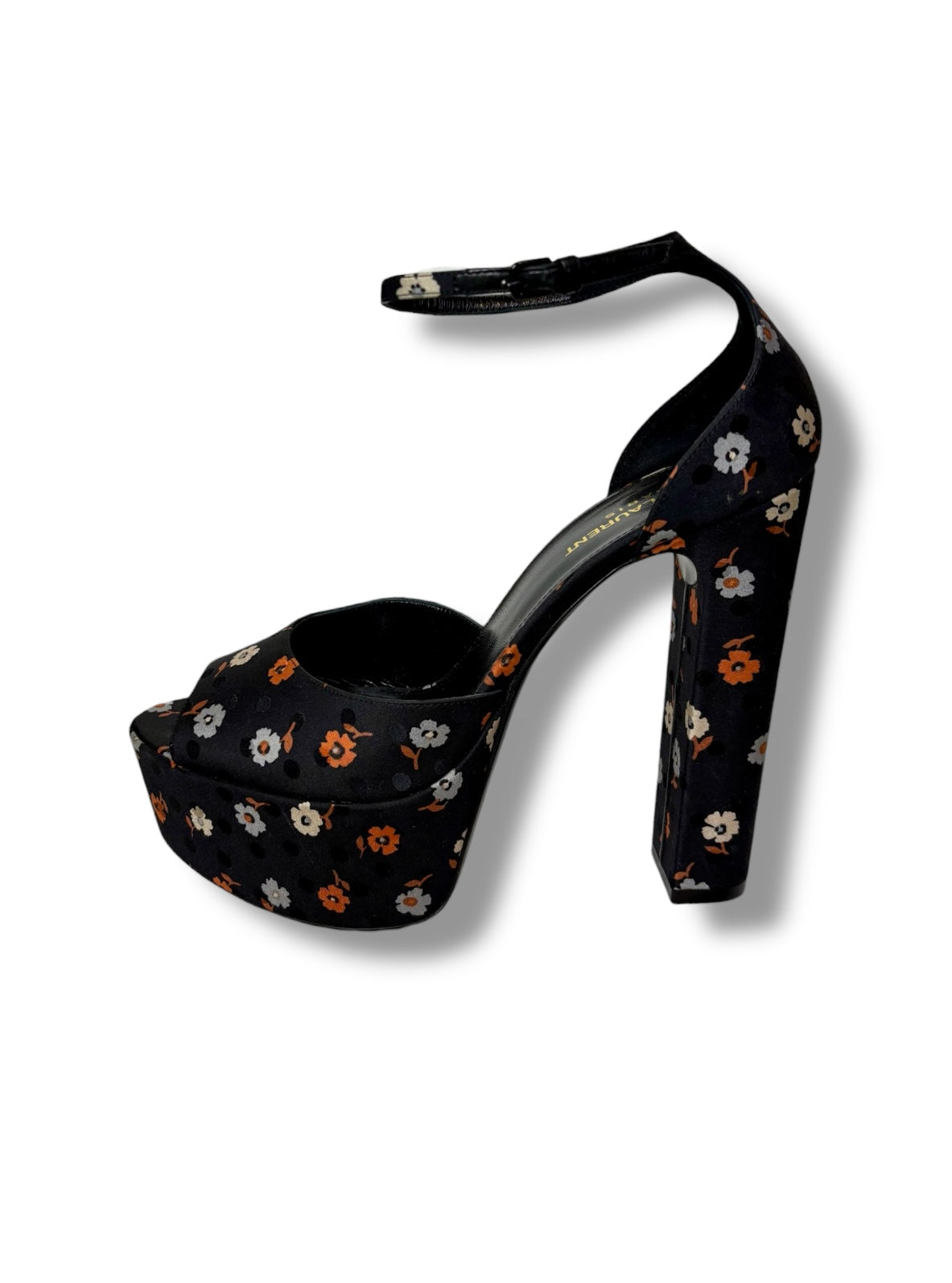 Saint Laurent Satin Jodie Platform Sandals - Size 40 - Excellent Condition
