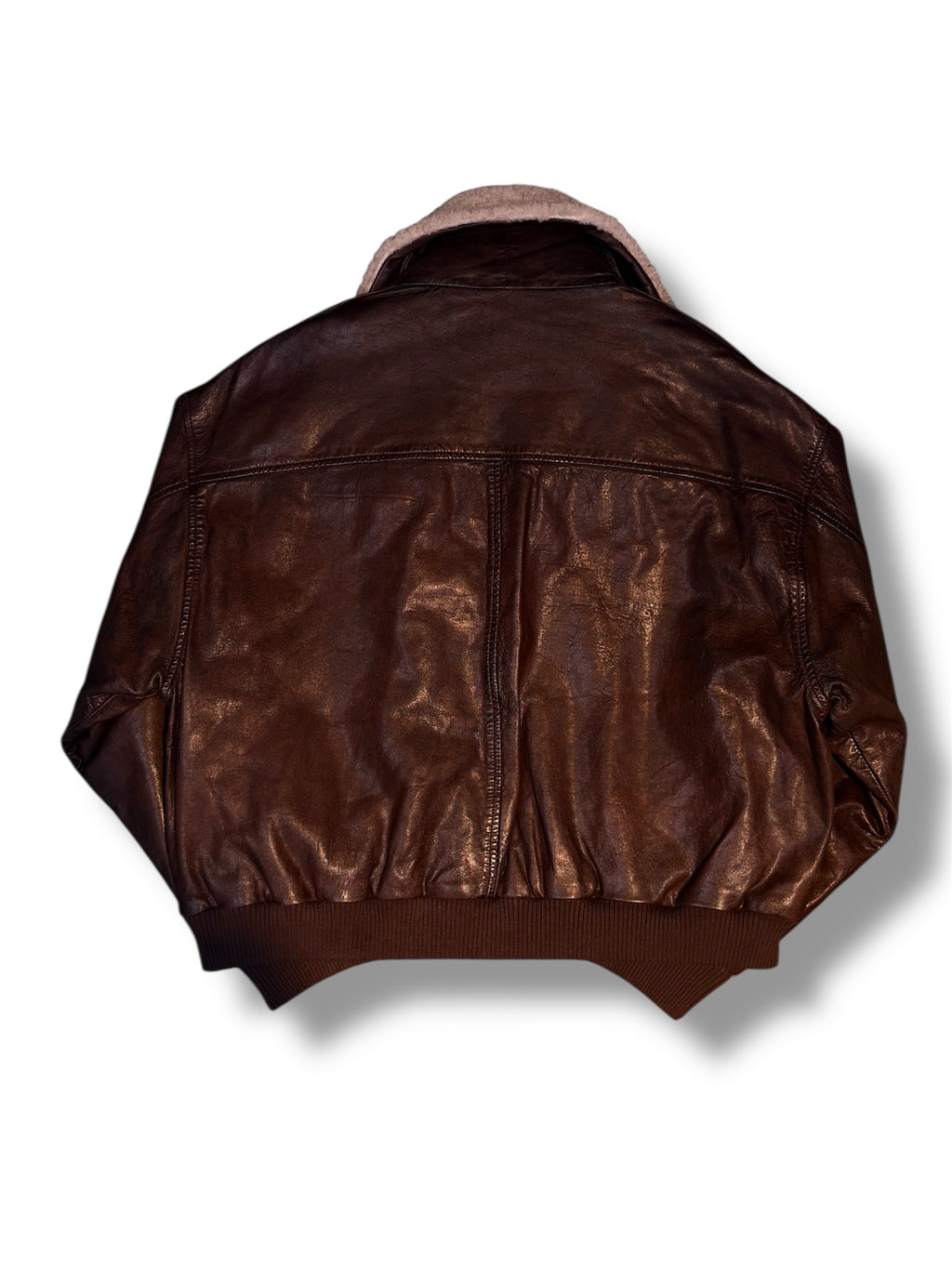 Sea NY Shearling Trimmed Leather Bomber Jacket - Size XL - Brand New With Tags