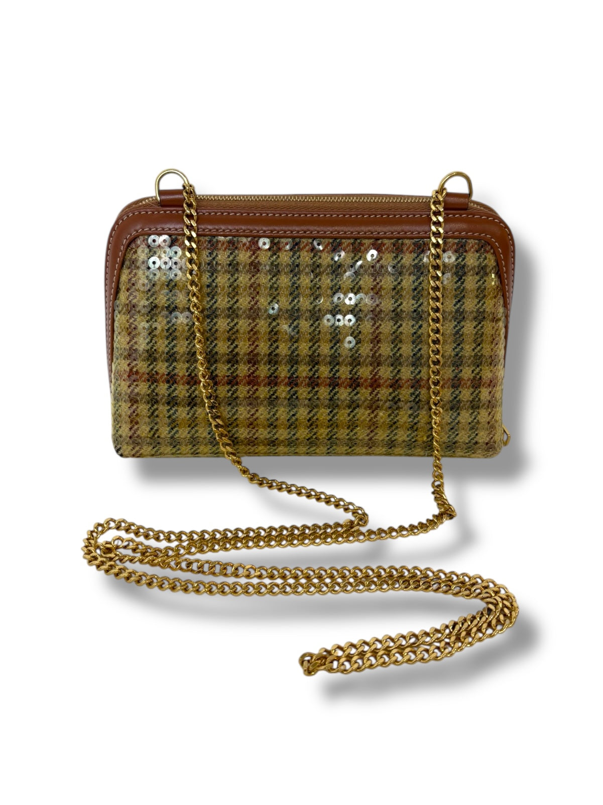 Celine Sequin Pochette Chaîne Triomphe Crossbody