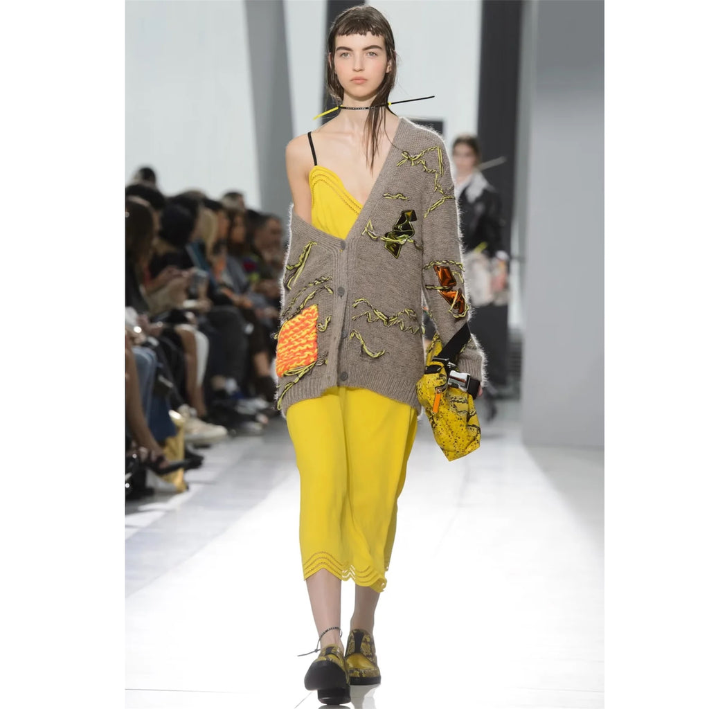 2016 Christopher Kane Yellow Slip Dress - Size 8 - Very Good Condition