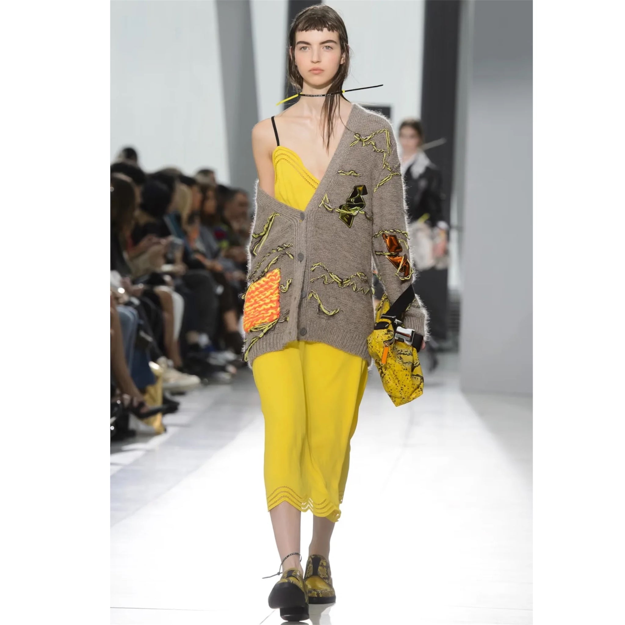 2016 Christopher Kane Yellow Slip Dress - Size 8 - Very Good Condition