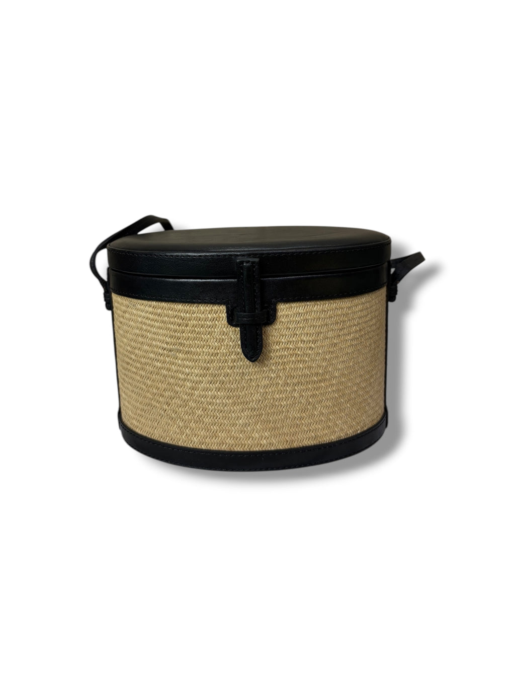 Hunting Season Raffia Oval Box Bag - Good Condition