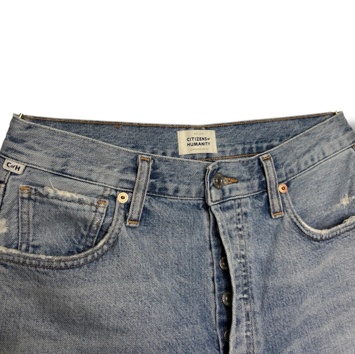 Citizens of Humanity 'Ambrosia' Distressed Bermuda Shorts - Size 24 - Never Worn
