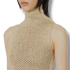 Isa Boulder Open Knit Metallic Midi Dress - Size L - Very Good Condition