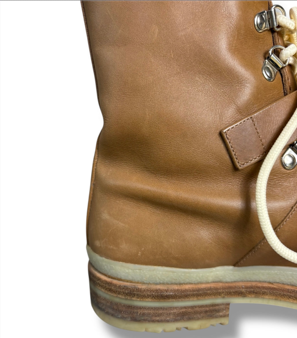 Hermès Shearling Lined Calfskin Boots - Size 41 - Very Good Condition