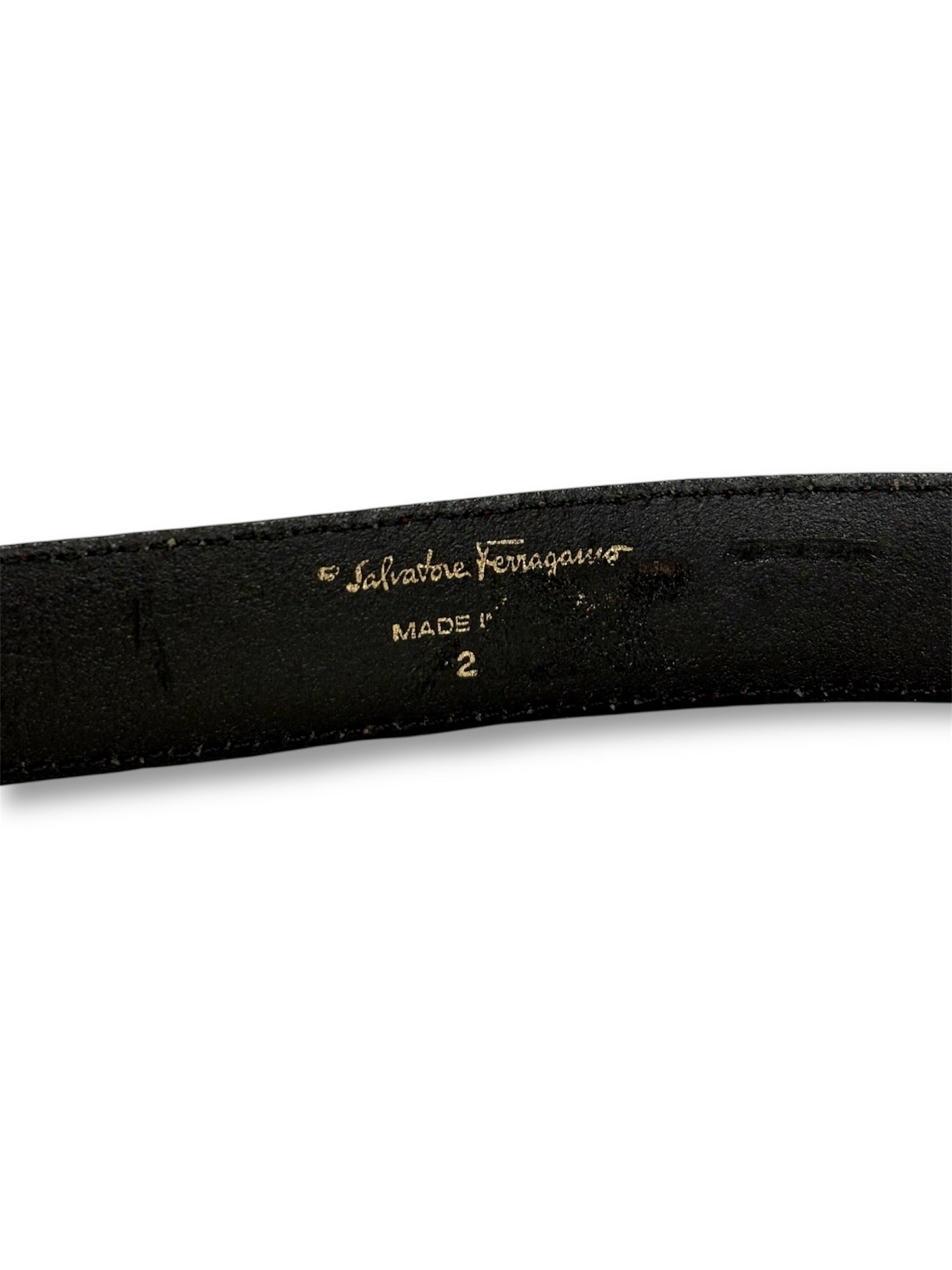 Ferragamo Leather Belt - Size 75 - Good Condition