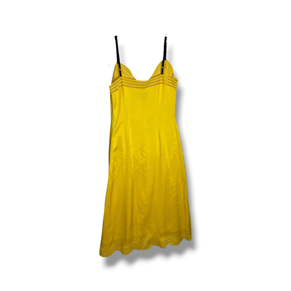 2016 Christopher Kane Yellow Slip Dress - Size 8 - Very Good Condition
