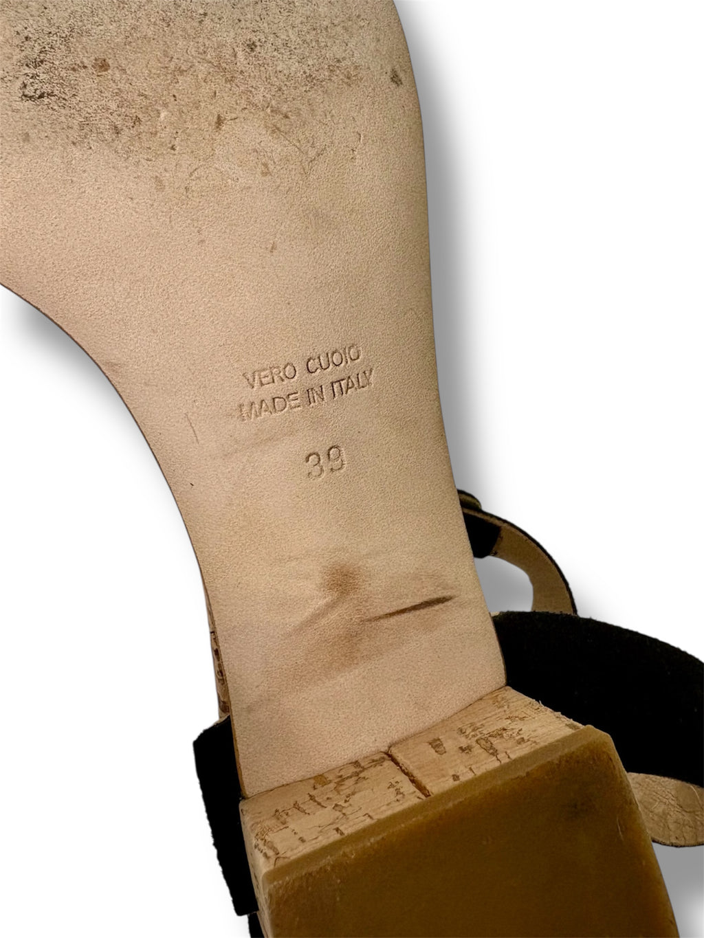 ATP Atelier 'Carmen' Cork & Suede Sandal - Size 39 - Excellent Condition