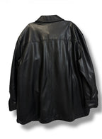 Mint Velvet Faux Leather Shirt - Size 18 - Excellent Condition
