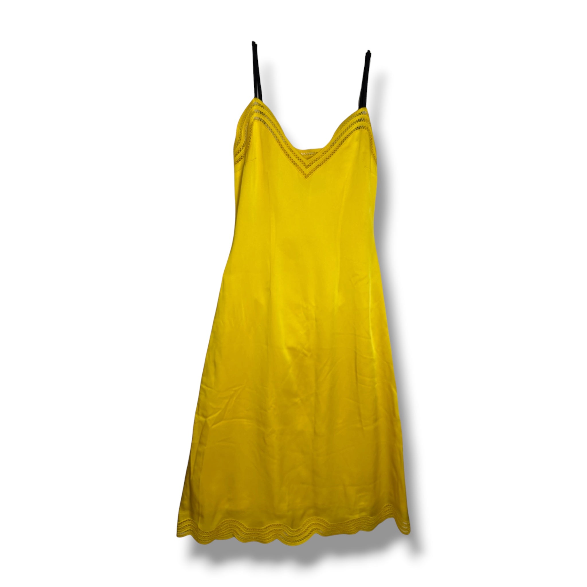 2016 Christopher Kane Yellow Slip Dress - Size 8 - Very Good Condition