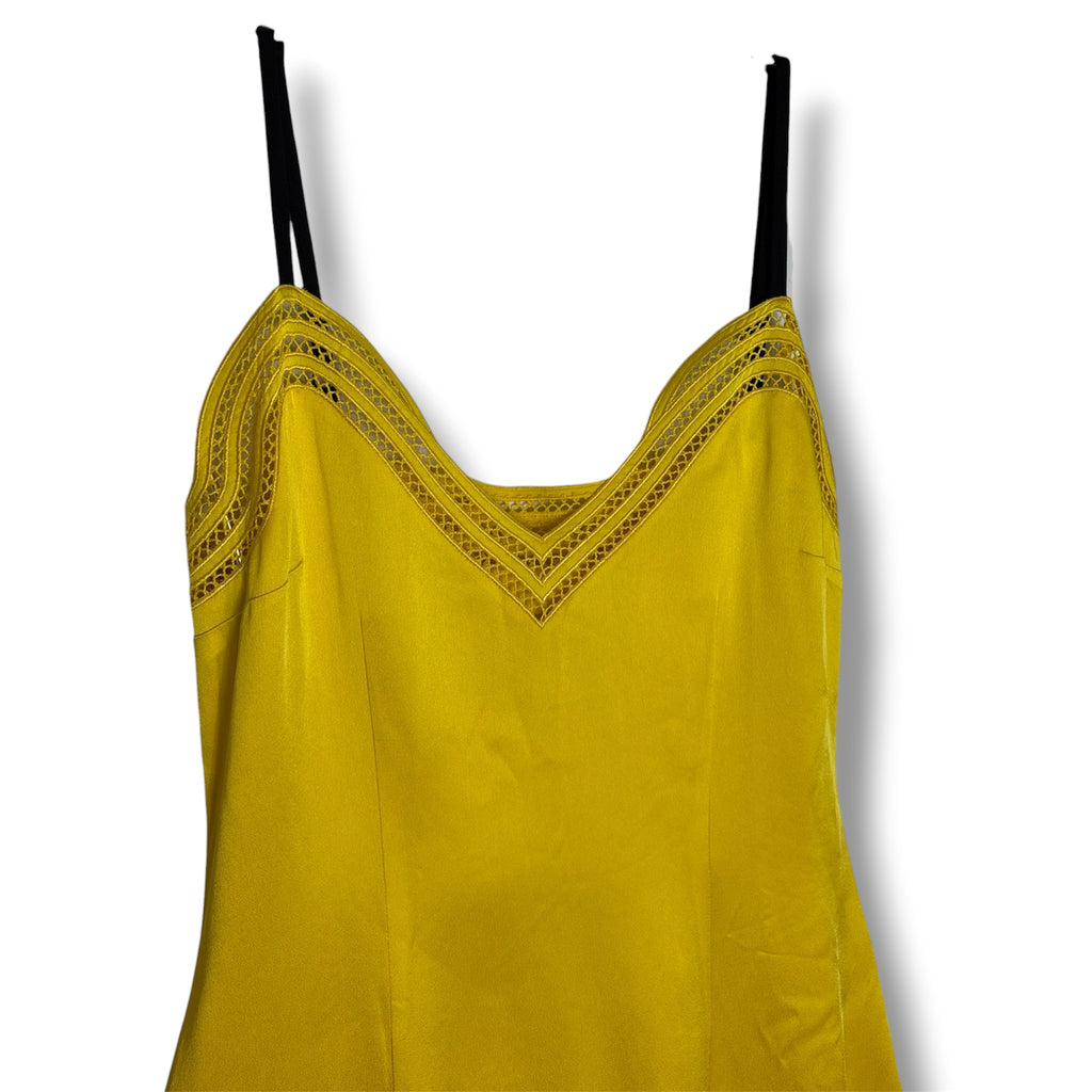 2016 Christopher Kane Yellow Slip Dress - Size 8 - Very Good Condition