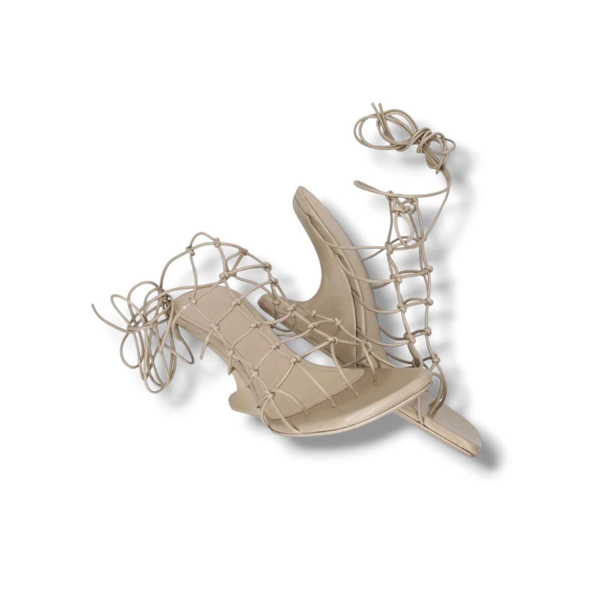 Rick Owens Web Cantilever Knotted Wedge - Size 40 - Excellent Condition