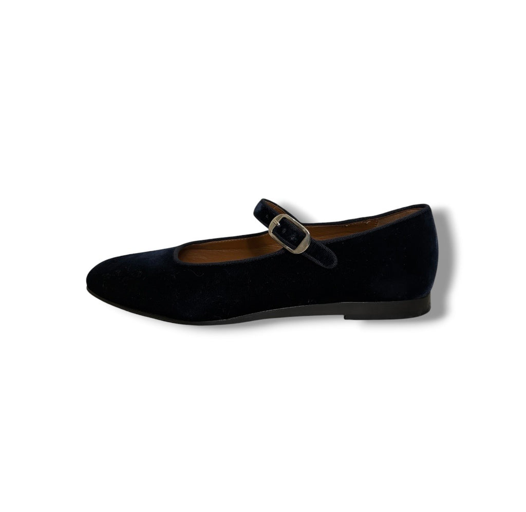 Le Monde Béryl Velvet Mary Jane Ballet Flat - Size 38 - Very Good Condition