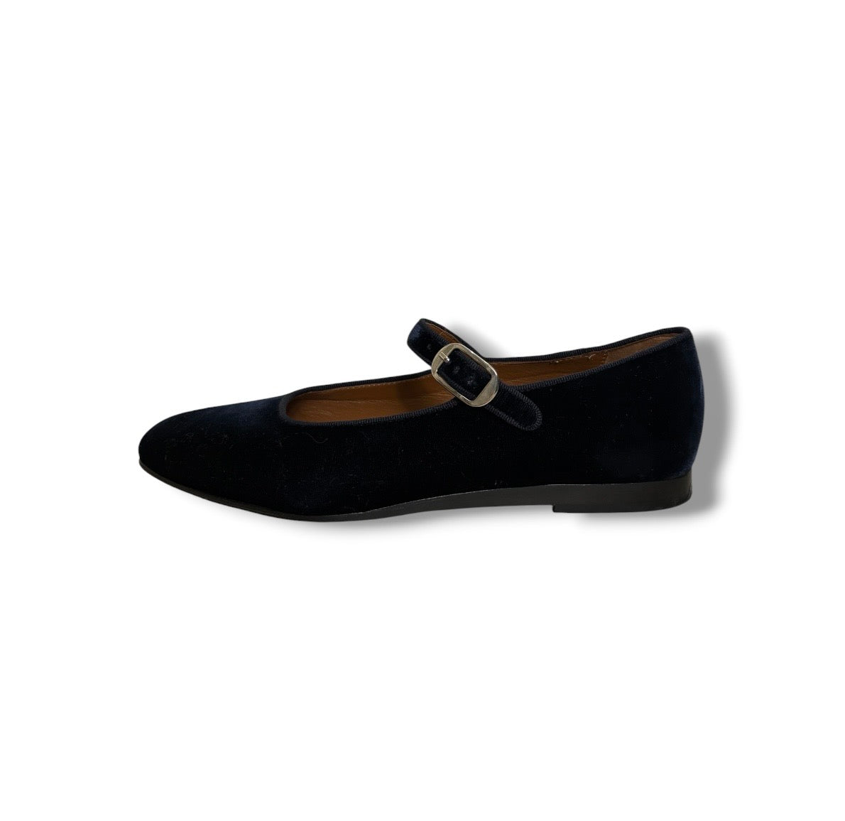 Le Monde Béryl Velvet Mary Jane Ballet Flat - Size 38 - Very Good Condition
