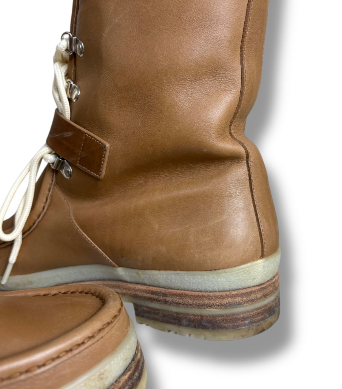 Hermès Shearling Lined Calfskin Boots - Size 41 - Very Good Condition