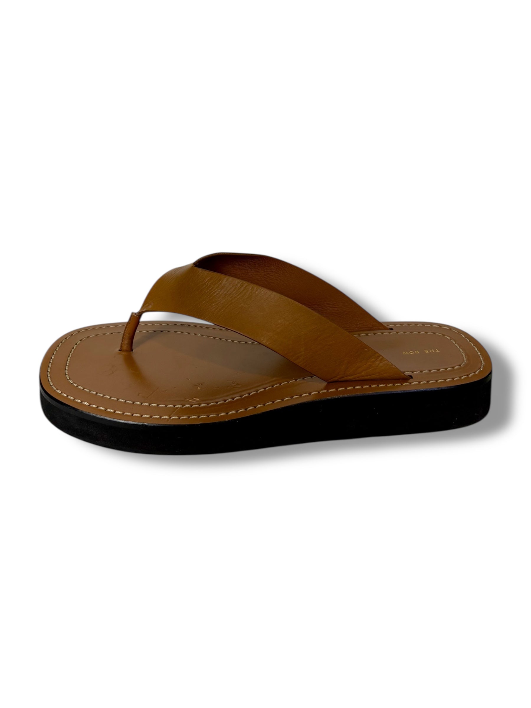 The Row Ginza Leather Platform Flip Flops - Size 41 - Excellent Condition