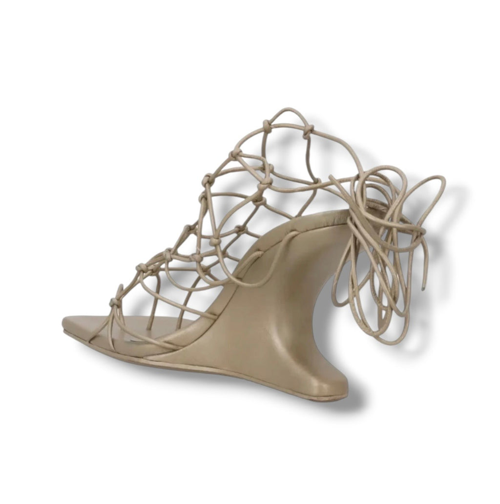 Rick Owens Web Cantilever Knotted Wedge - Size 40 - Excellent Condition