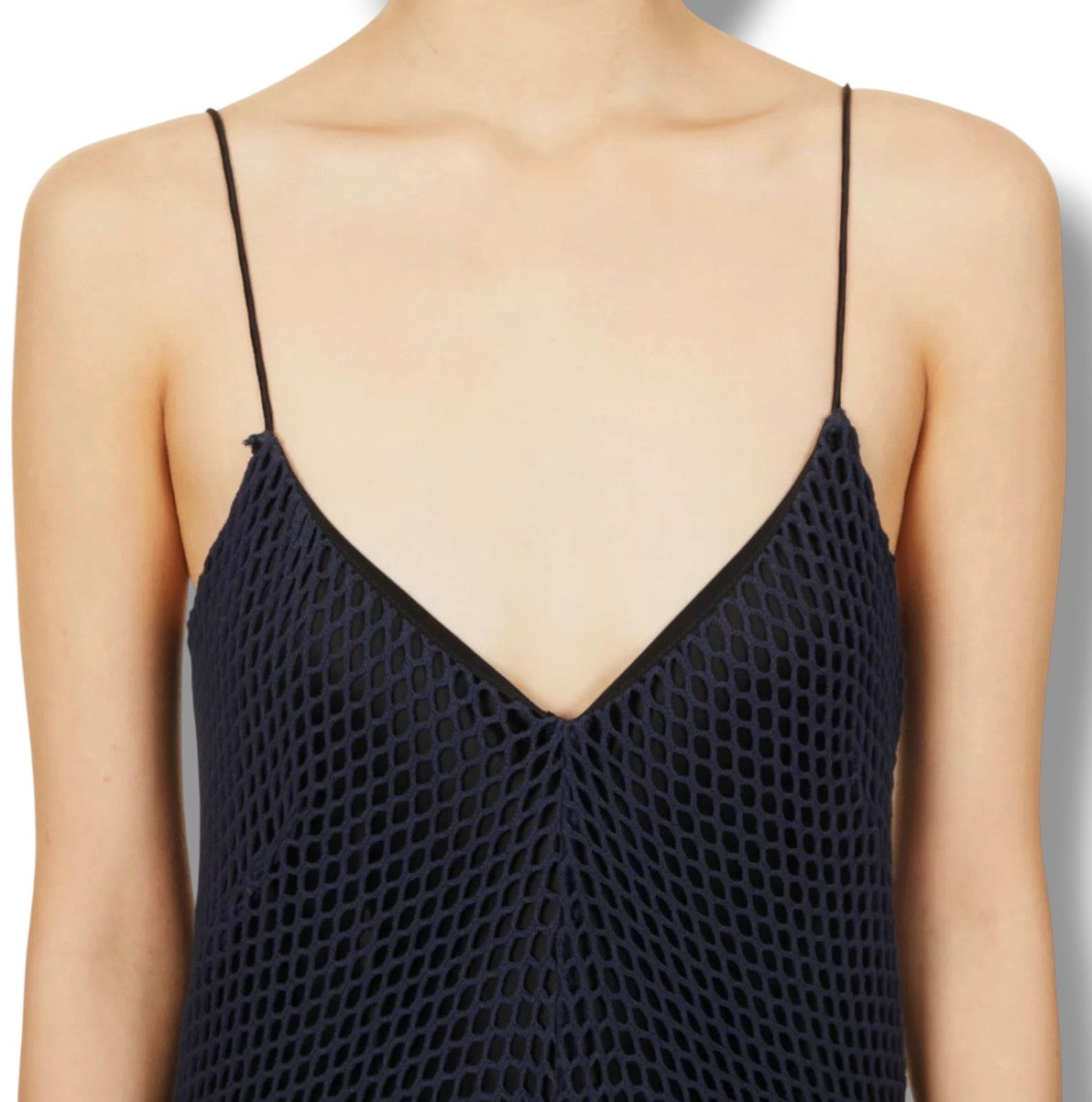 Song For The Mute V Neck Net Dress - Size 38 - Very Good Condition