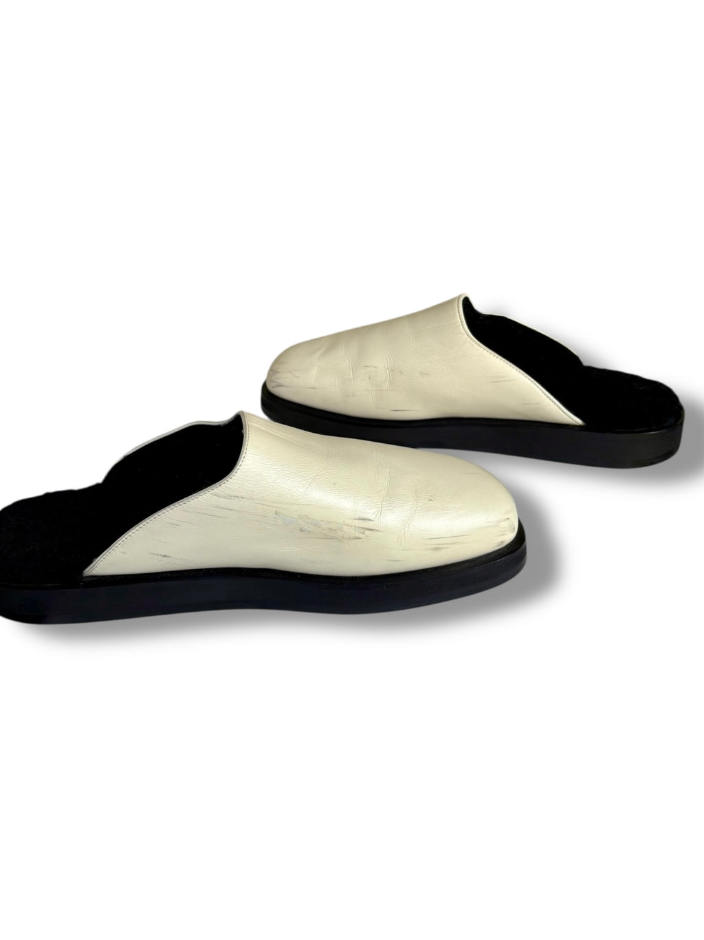 The Row Shearling Lined Sabot Mules - Size 42