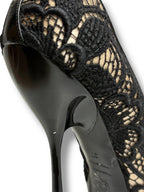 Alexander McQueen Lace Peep Toe Platform Pumps - Size 37 - Very Good Condition