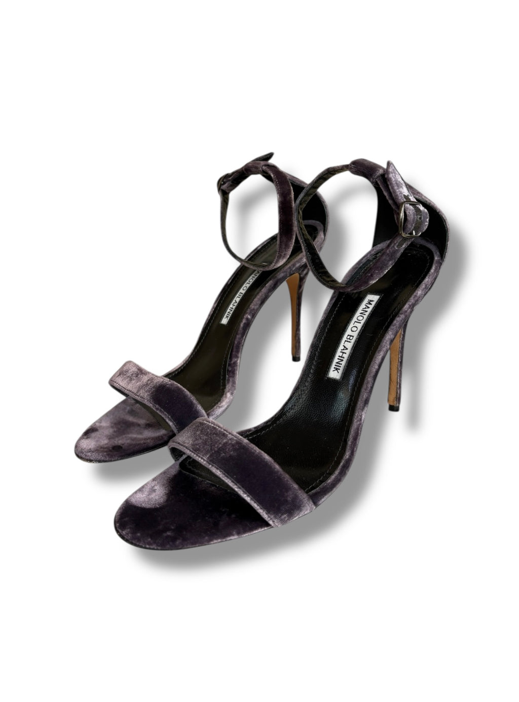 Manolo Blahnik Chaos Velvet Sandal - Size 41