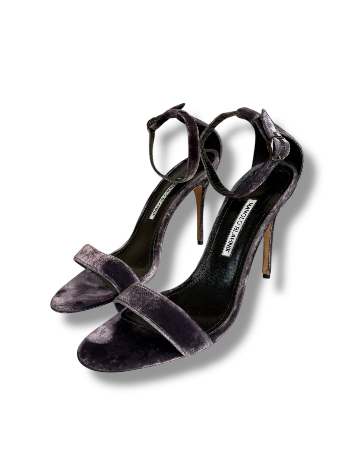 Manolo Blahnik Chaos Velvet Sandal - Size 41