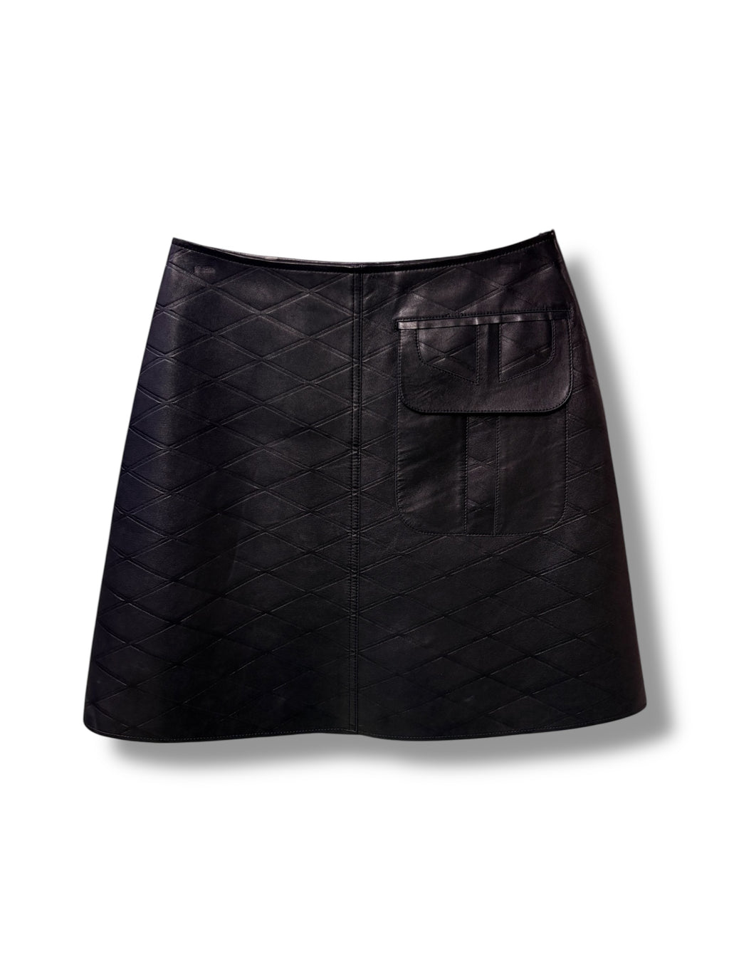 Louis Vuitton Leather Mini Skirt - Size 38 - Excellent Condition