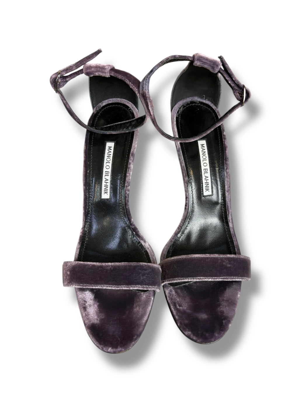 Manolo Blahnik Chaos Velvet Sandal - Size 41