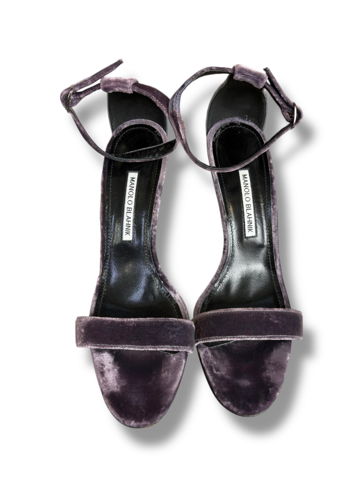 Manolo Blahnik Chaos Velvet Sandal - Size 41