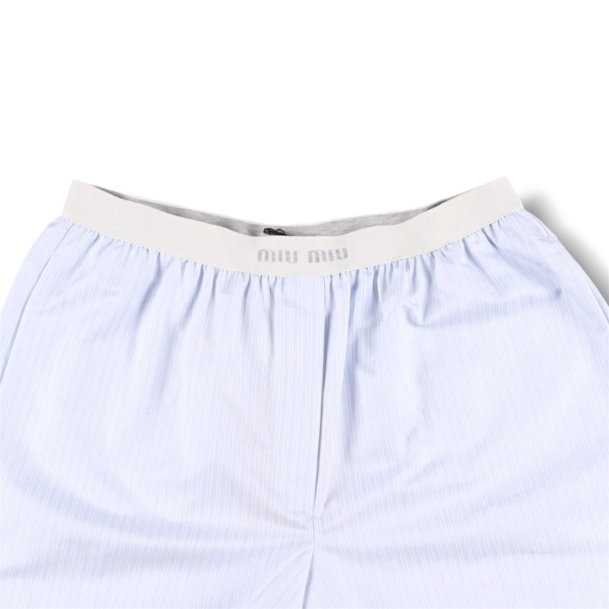 Miu Miu Stripe Boxer Style Shorts - Size M - Brand New With Tags