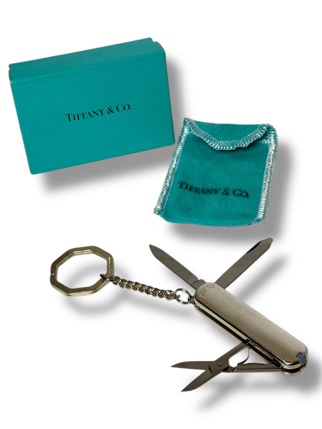 Vintage Tiffany&Co Sterling Silver and 18K Gold Swiss Army Knife - Very Good Condition