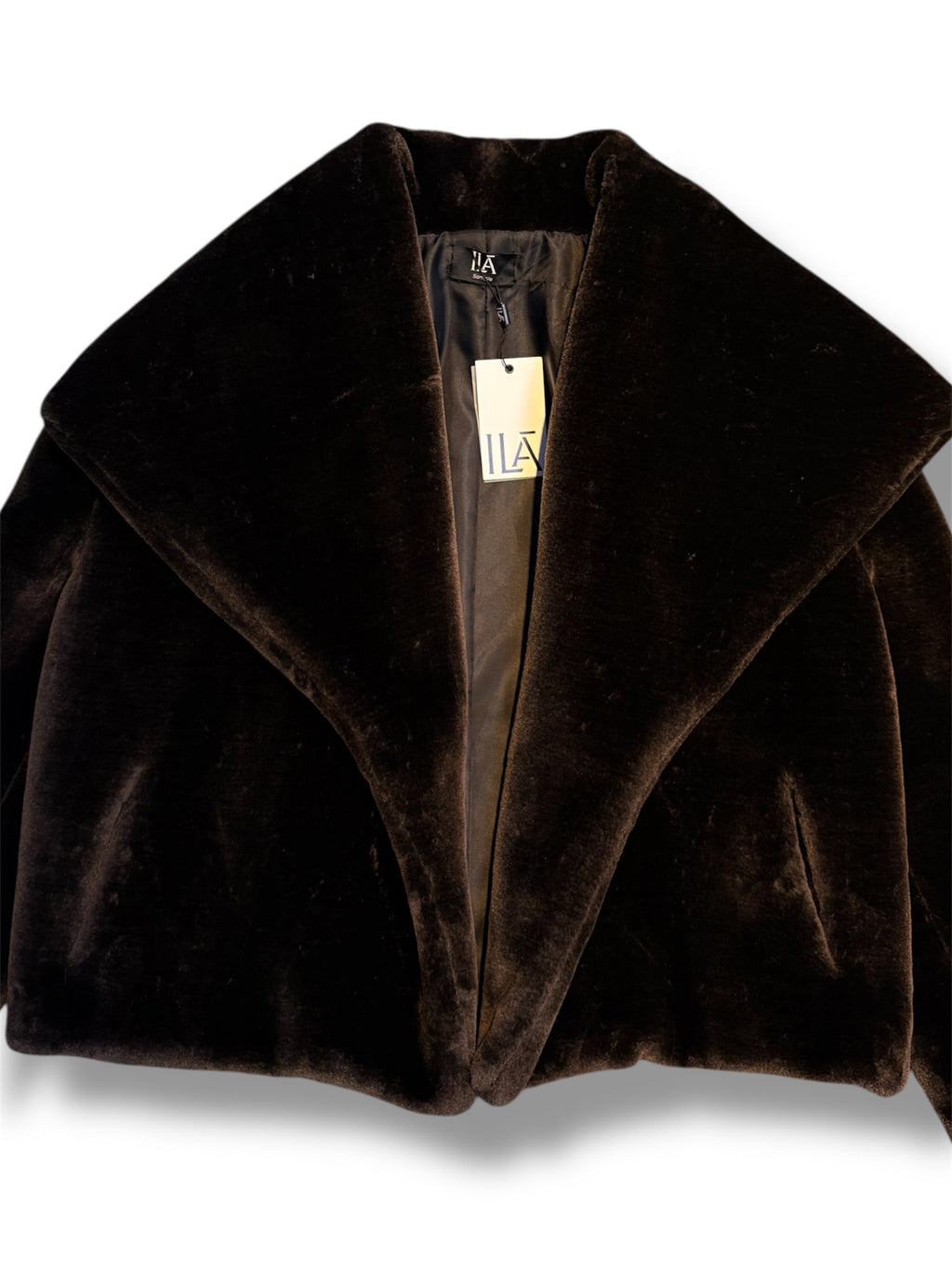 ILĀ Celeste Faux Fur Jacket - Size 36 - Brand New With Tags