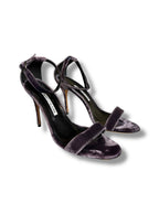 Manolo Blahnik Chaos Velvet Sandal - Size 41