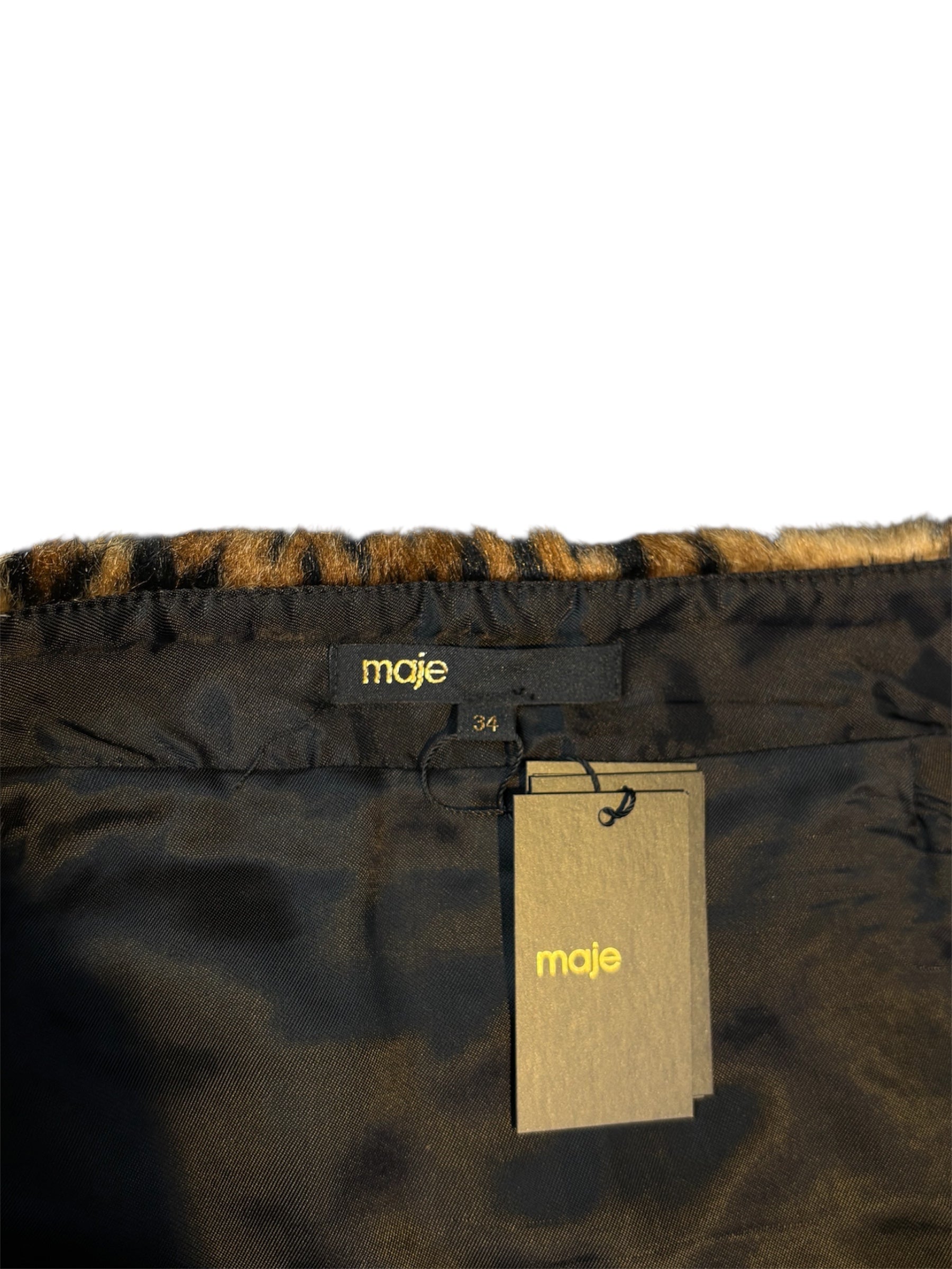 Maje Faux Fur Mini Skirt - Size 34 - Brand New With Tags