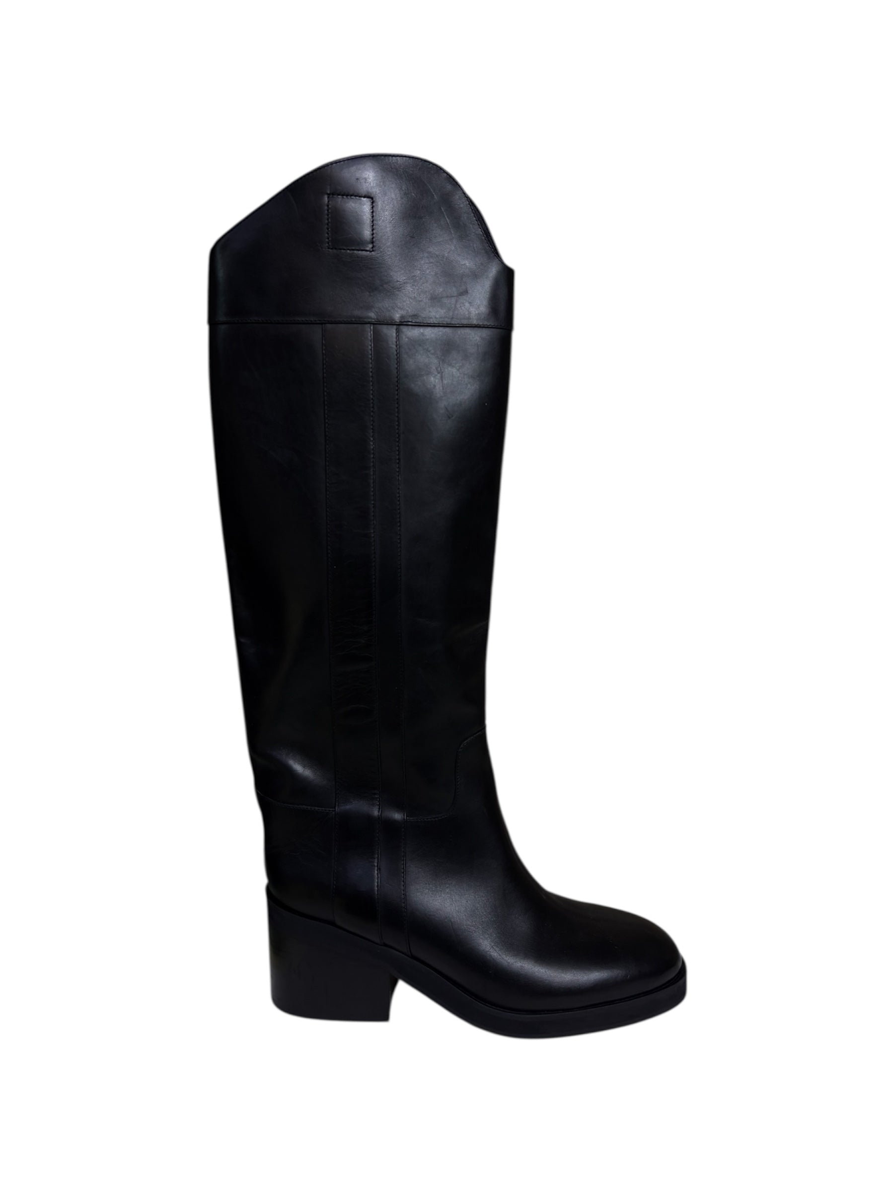 Jimmy Choo Knee High Leather Boots - Size 42