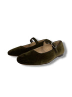 Le Monde Béryl Velvet Mary Jane Flat - Size 38 - Excellent Condition