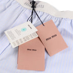 Miu Miu Stripe Boxer Style Shorts - Size M - Brand New With Tags