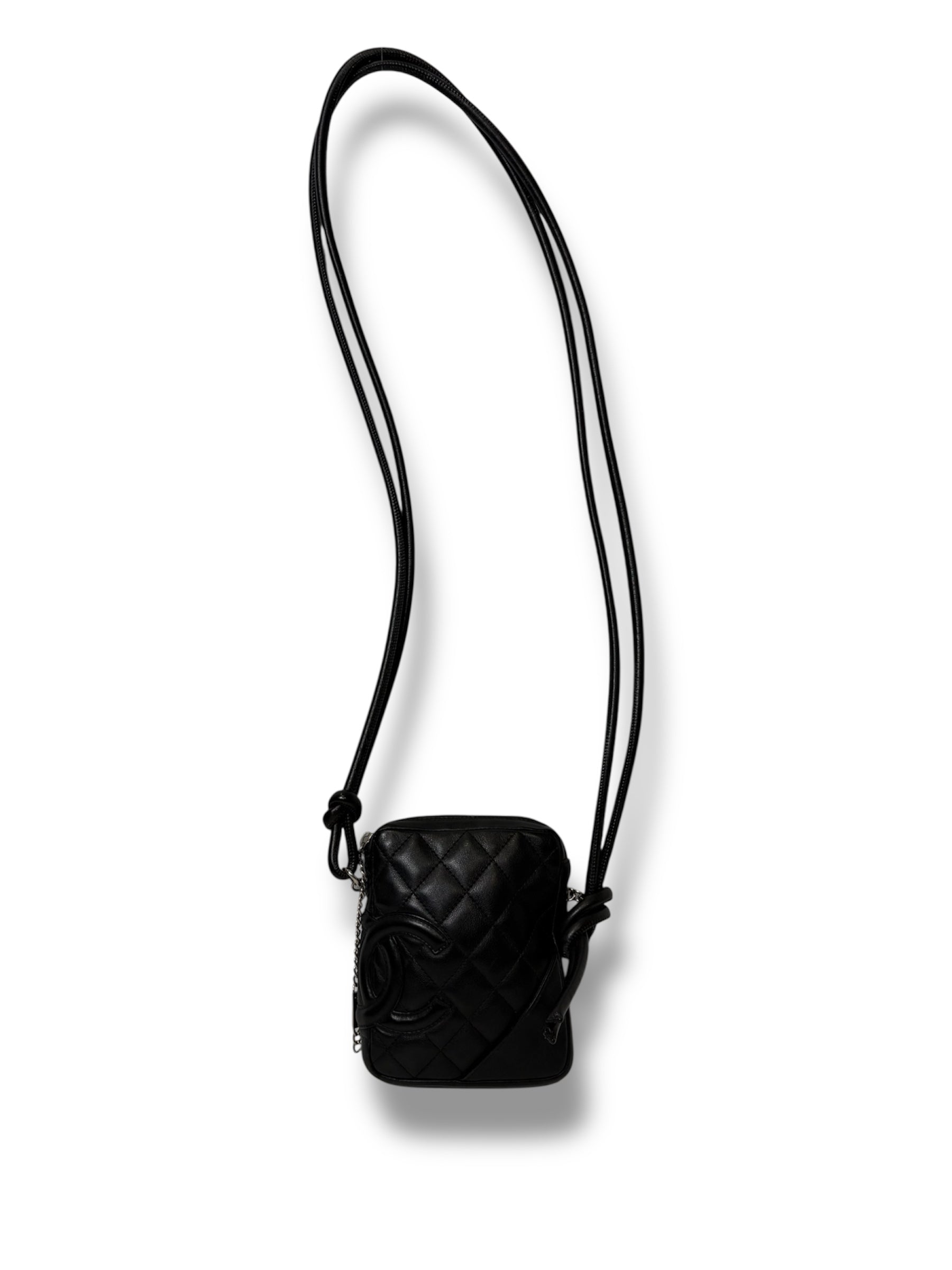 2005 Vintage Chanel Lambskin Cambon Small Crossbody Bag