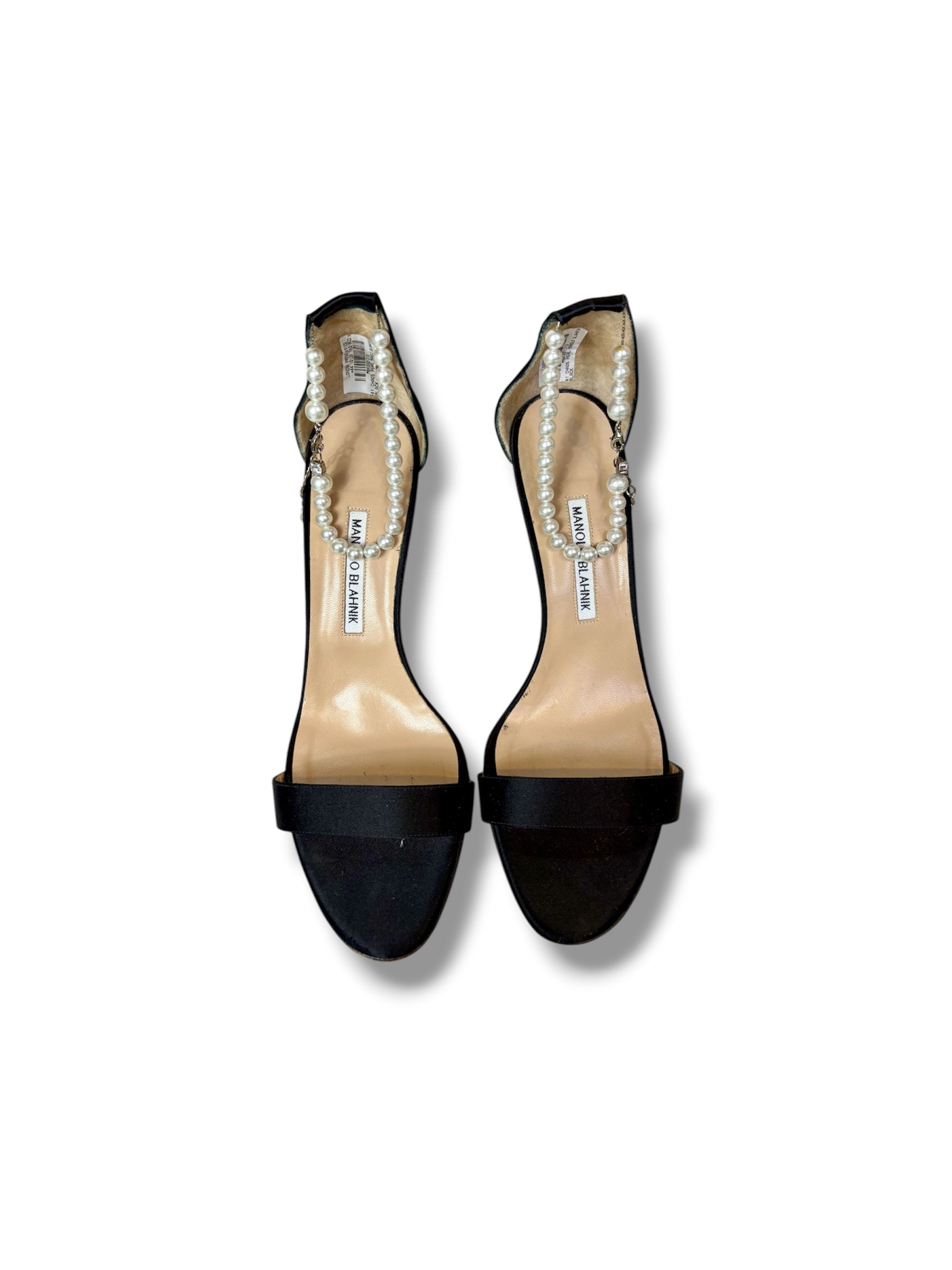 Manolo Blahnik Chaos Pearl Sandals - Size 41 - Very Good Condition