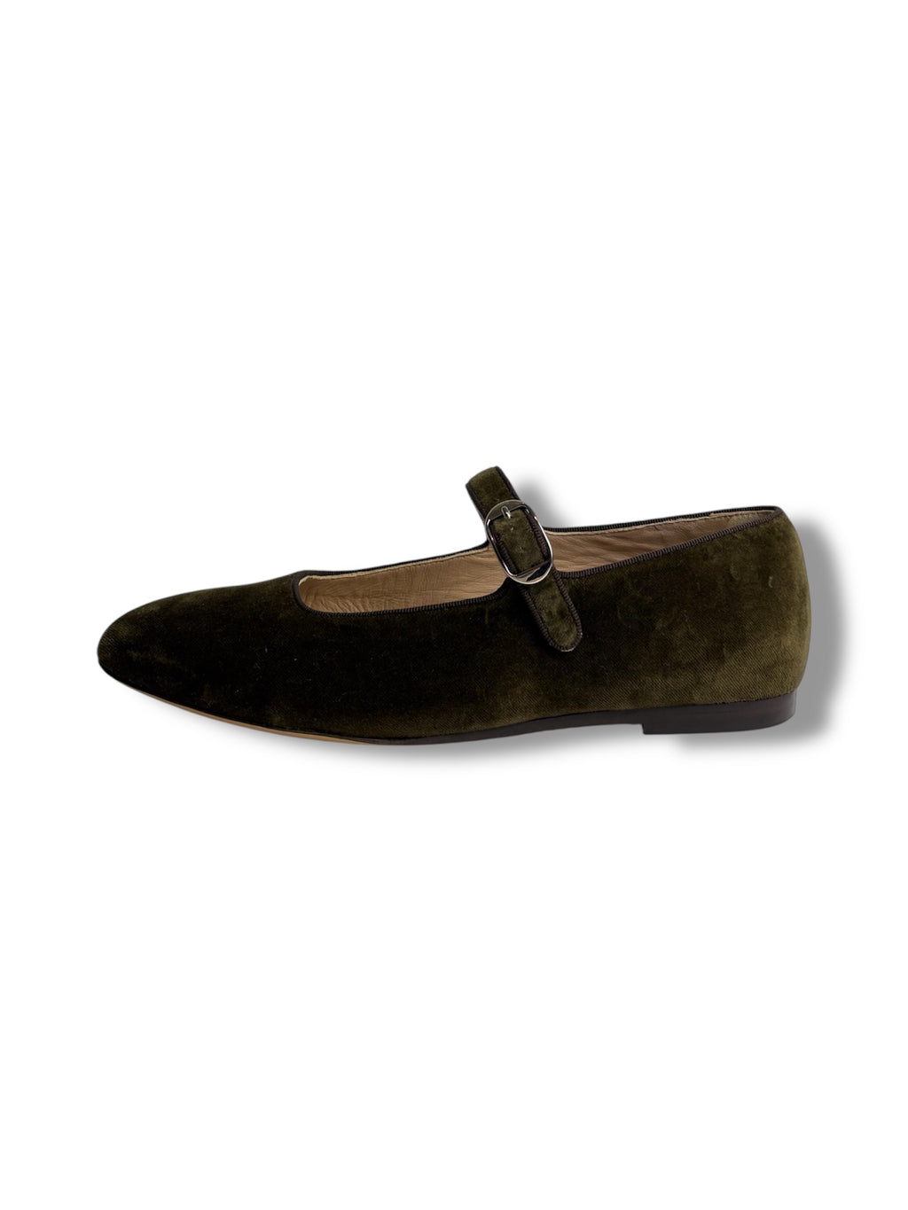 Le Monde Béryl Velvet Mary Jane Flat - Size 38 - Excellent Condition