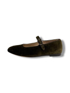Le Monde Béryl Velvet Mary Jane Flat - Size 38 - Excellent Condition