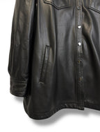 Mint Velvet Faux Leather Shirt - Size 18 - Excellent Condition