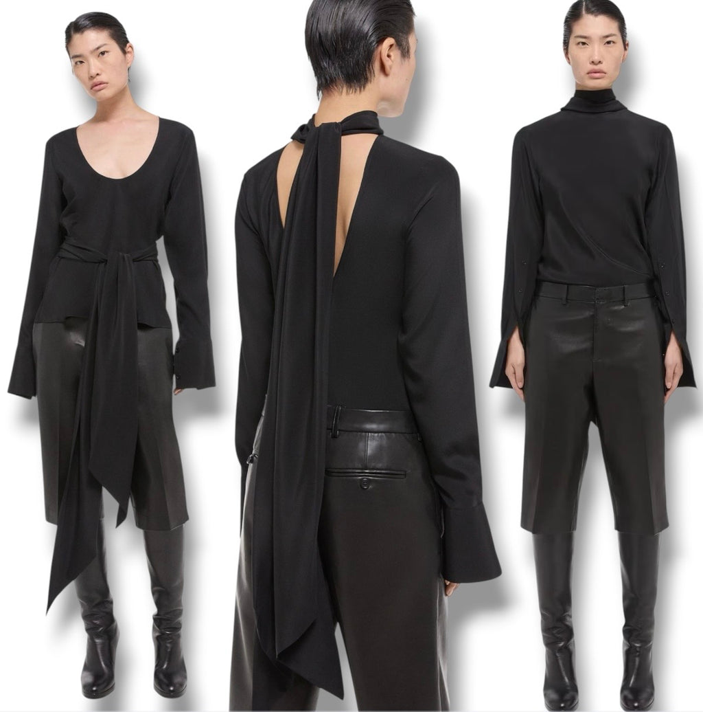 Helmut Lang Reversible Blouse With Detachable Scarf - Size Small - Very Good Condition