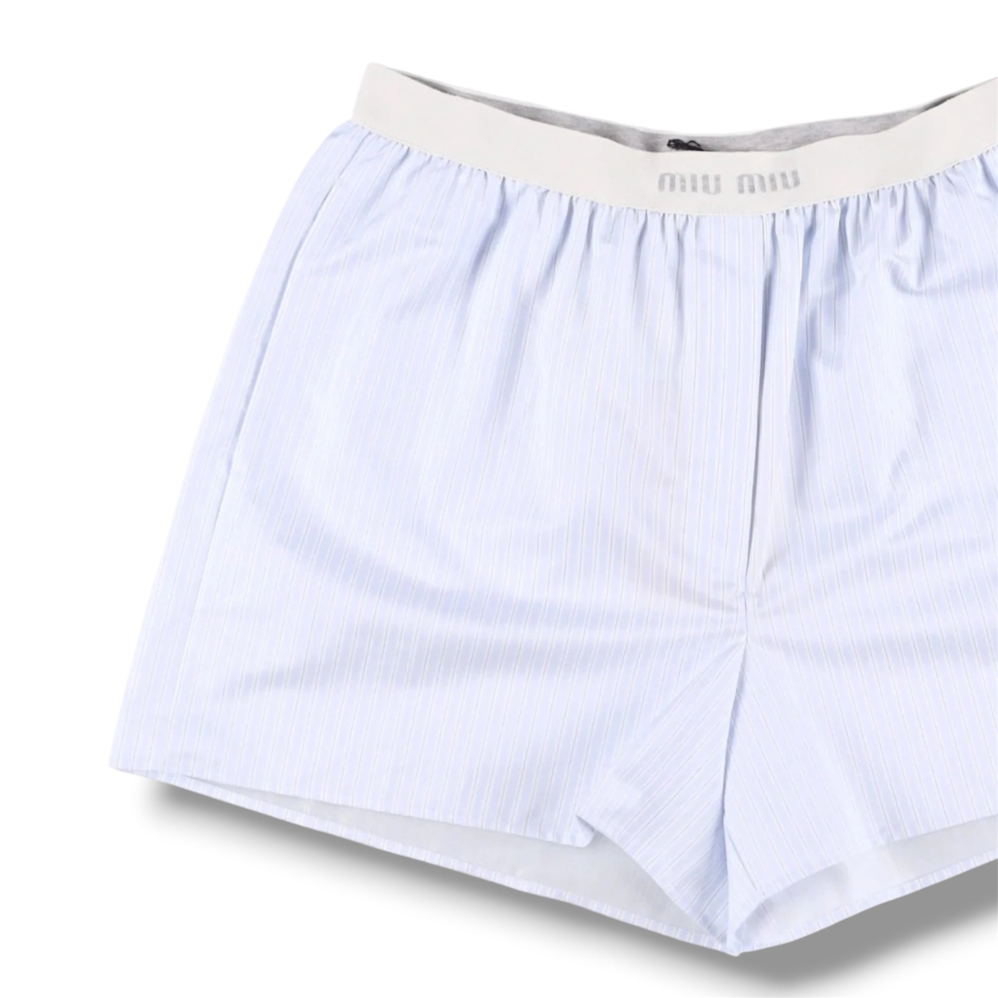 Miu Miu Stripe Boxer Style Shorts - Size M - Brand New With Tags