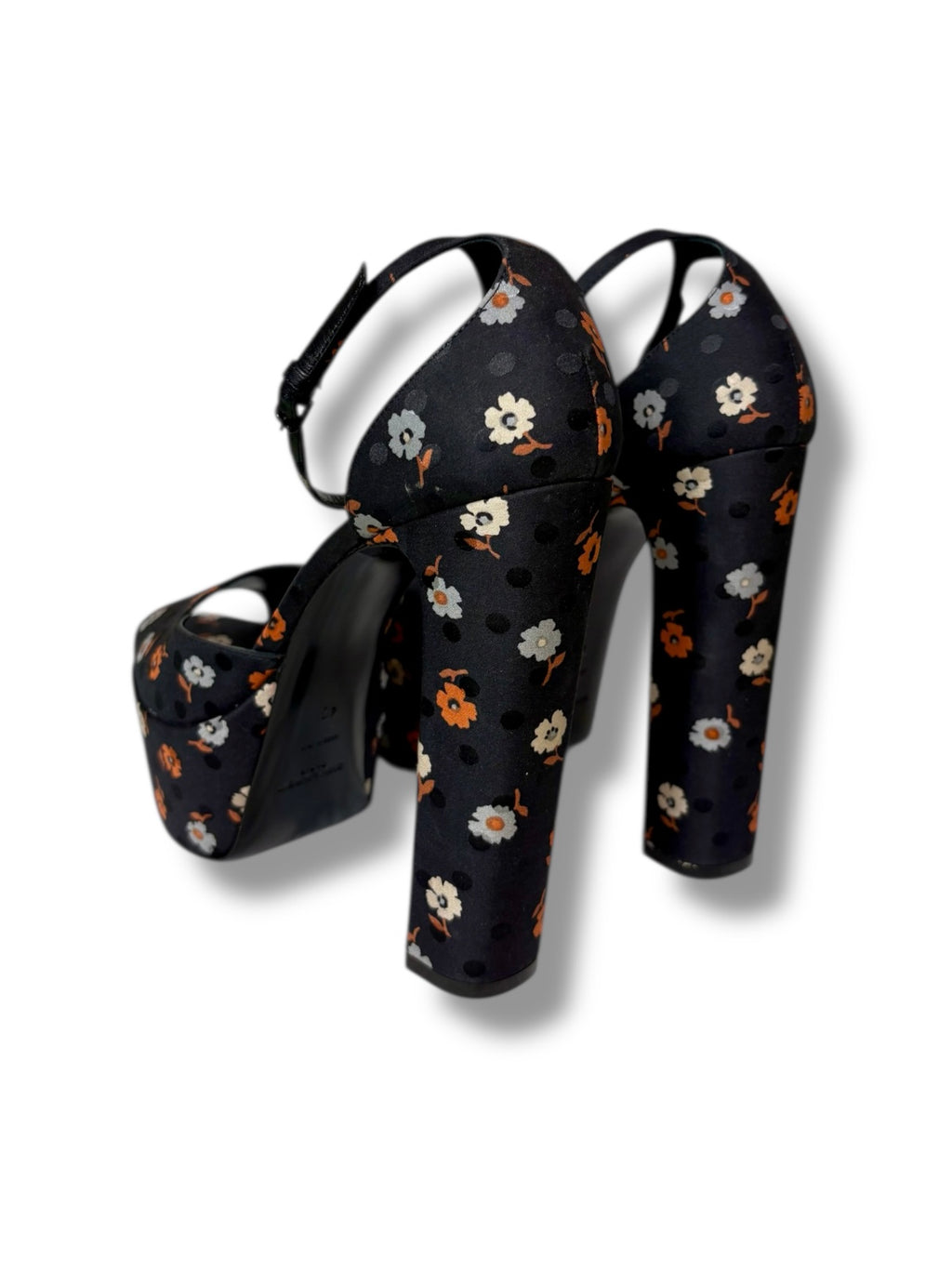 Saint Laurent Satin Jodie Platform Sandals - Size 40 - Excellent Condition